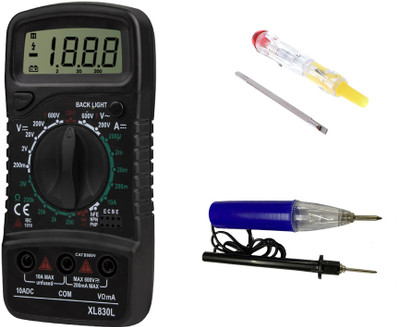 Crafts Haveli Multimeter 830, 2in1 Tester & Continuty Tester Digital Multimeter(9999 Counts)