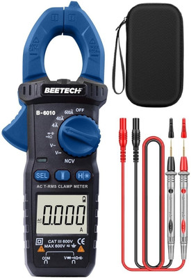 HTY B-6010 3 ¾ Digits 4000 Counts 600A AC TRMS Digital Clamp meter Digital Multimeter(Blue 6000 Counts)