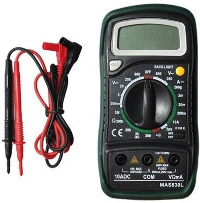 Montreal Mas830L Digital Multimeter - Multi Meter With Probes For Measuring Resistance. Ac/Dc Voltage And Current Digital Multimeter(2000 Counts)