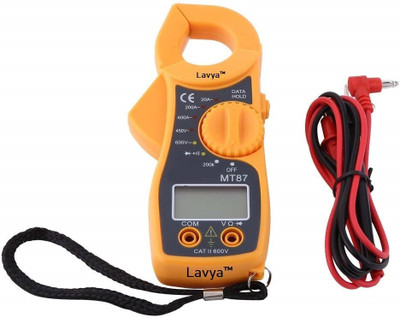 BALRAMA MT 87 Digital Clamp Multimeter AC DC Voltmeter Ammeter Ohmmeter Volt Tester LCD Digital Multimeter(Yellow 8000 Counts)