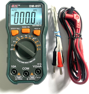 HTY HTC DM-85T Digital TRMS Multimeter with Frequency and Temperature Digital Multimeter(Green 6000 Counts)