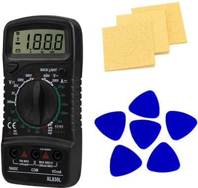 Crafts Haveli Multimeter 830, 3Pc Sponge & 6Pc Plastic Spudger Digital Multimeter(9999 Counts)