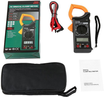 BALRAMA M266F Digital AC Clamp Meter M266F Digital Clamp Meter AC/DC Voltage + AC Curren Digital Multimeter(Black, Green 2000 Counts)