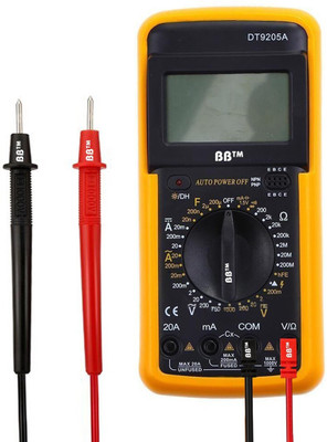 BALRAMA DT9205A Electric Good Quality LCD Multimeter with Frequency/Capacitance Measure, Digital Multimeter(Black, Yellow 2000 Counts)