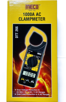 HTY Meco DTT266 3½ Digits 2000 Counts Manual Ranging AC 1000A Clamp Meter Digital Multimeter(Black, Yellow 2000 Counts)
