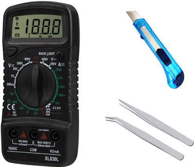 Crafts Haveli Multimeter 830L, Knife & 2Pc Tweezer Digital Multimeter(9999 Counts)