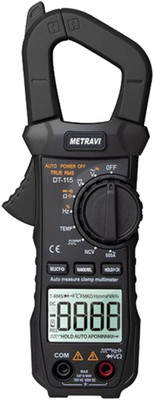 Metravi DT-115 Pocket TRMS AC Clamp Meter upto 600A AC (ONLY AC AMP) Digital Multimeter(Black 6000 Counts)