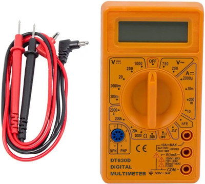 Aldeco Digital Multimeter Basics for DIY Home Electrical Projects Digital Multimeter(Yellow 2000 Counts)