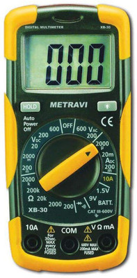 Metravi XB-30 Digital Multimeter with backlit LCD display Digital Multimeter(Multicolor 2000 Counts)