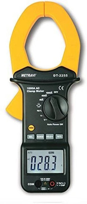 Metravi DT-2255 Big Jaw AC Clamp Meter 1000A, Fully Protected, Auto-ranging Digital Multimeter(Multicolor 4000 Counts)