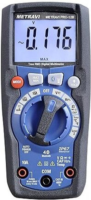 Metravi PRO-12B Compact & high-precision T-RMS Digital Multimeter with LoZ, Bluetooth Digital Multimeter(Multicolor 2000 Counts)