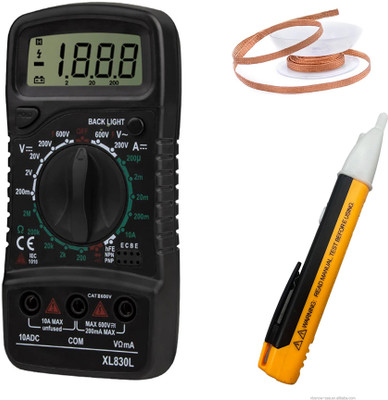 Crafts Haveli Multimeter 830, Desoldering Wik & Voltage Tester Digital Multimeter(9999 Counts)