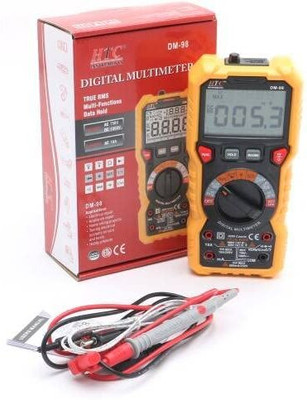 HTY HTC DM-98 with True RMS/Autorange/Dual Display,Double Colour Digital Multimeter(Yellow, Black 6000 Counts)