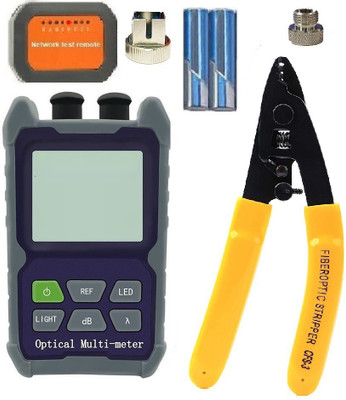 Techtest 3 in 1 Optical Power Meter With Optical Fiber Stripper 3 Holes Digital Multimeter(Multicolor 2000 Counts)