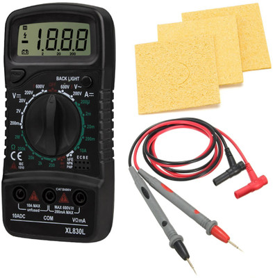 Crafts Haveli Multimeter 830, 3Pc Sponge & Wire Digital Multimeter(9999 Counts)