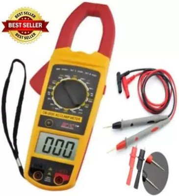 HTC CM 2030, Digital Ac Clamp Meter 1000A Tester Clip-On-Meter Digital Multimeter(Yellow, Red, Black 4000 Counts)