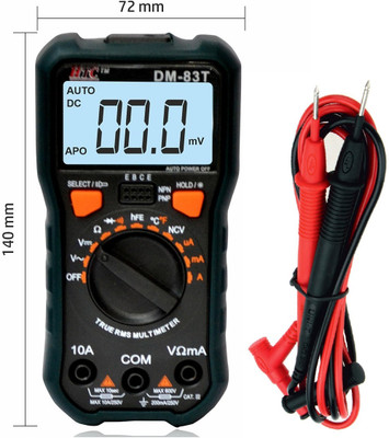 HTY HTC DM83T 2000 Counts Digital TRMS 3½ Digit Multimeter with Backlight NCV Digital Multimeter(Green 2000 Counts)