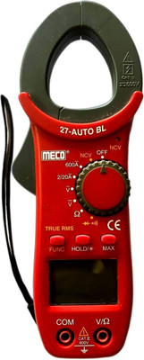 Radical TechArt Meco 27 AUTO BL 600 AC & 600 DC Digital Clamp meter Digital Multimeter(Red 2000 Counts)