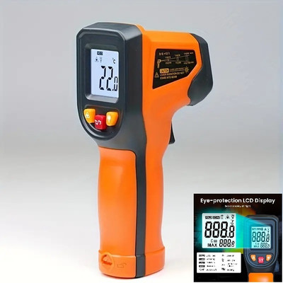 HTY MECO IRT-600TC Range -50°C ~ 600°C / -58°F ~ 1112°F Digital Infrared Thermometer Digital Multimeter(Yellow, Black 4000 Counts)
