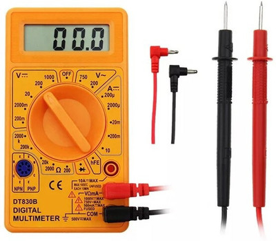 BALRAMA Digital Multimeter LCD AC DC Measuring Voltage Current Digital Multimeter(Yellow 2000 Counts)