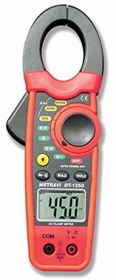 Metravi DT-1250 Digital Clamp Meter 0mm Jaw Size, AC Current up to 1000A Double Body Digital Multimeter(Multicolor 2000 Counts)