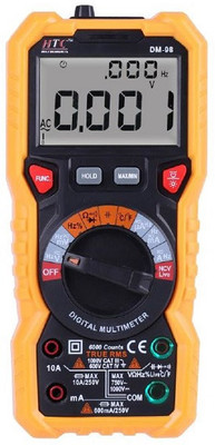HTC Instrument DM-98 Digital Multimeter , True RMS/Autorange/Dual Display LCD,Double Colour Digital Multimeter(Yellow 6000 Counts)