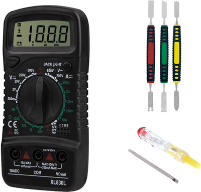Crafts Haveli Multimeter 830, 3Pc Spudger Set & 2 in 1 Tester Digital Multimeter(9999 Counts)