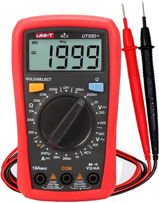uptodateprouducts Uni-T Ut-33D Digital Multimeter With Continuity Buzzer And Calibration Digital Multimeter(Red 2000 Counts)