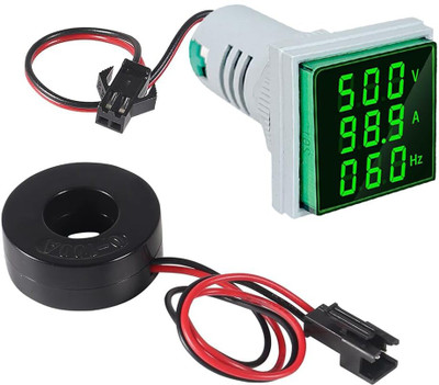 Zomei LED AC Current Voltage Frequency Light 60-500V 0-100A Digital Ammeter Voltmeter Digital Voltage Tester