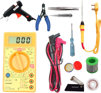 FADMAN MMTGBKMLOQSHRE Multimeter & Soldering Iron Equipments Combo Pack With Digital Multimeter(Multicolor 2000 Counts)