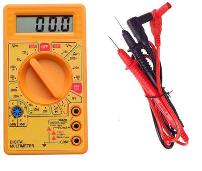 BALRAMA D830D Digital Multimeter LCD AC DC Measuring Voltage Current (not for profession Digital Multimeter(Yellow 2000 Counts)
