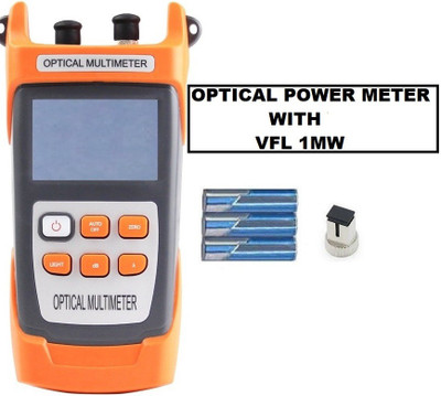 Techtest 2 in 1 Optical Fiber Power Meter with Visual Fault Locator Tester Laser Vfl 1mw Digital Multimeter(Orange, Black 2000 Counts)