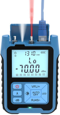Verilux Optic Cable Tester with LCD Backlight and Red Laser Detection Digital Multimeter(Blue 6000 Counts)