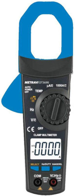 Metravi DT-3690 Digital AC/DC Clamp Meter TRMS, 30mm Jaw Size Digital Multimeter(Multicolor 4000 Counts)