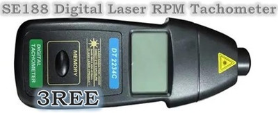 Republic M SE188 Digital Laser RPM Tachometer Digital Multimeter(Black 2000 Counts)