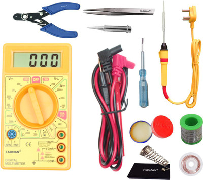 FADMAN MMTGBKMOLSQHR High Quality 25W Soldering Iron Equipments with Digital Multimeter(Multicolor 2000 Counts)