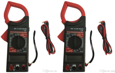 Inditrust AC/DC Digital Clamp Multimeter DT266 Electronic Volt AMP With Bag (pack of 2) Digital Multimeter(Black 2000 Counts)