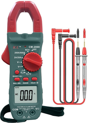 HTY HTC CM 2000 3½ Digit 600A AC Digital Clampmeter Digital Multimeter(Multicolor 3200 Counts)