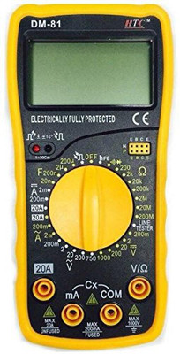 HTC Instruments DM-81 3½ Digital Multimeter Capacitance Diode Transistor and Live Tester Digital Multimeter(Multicolor 4000 Counts)