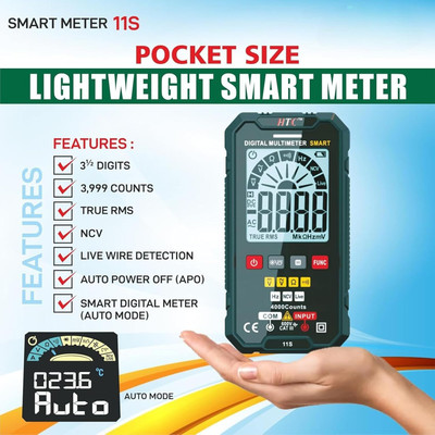 VMTRONIX DIGITAL SMART MULTIMETER AUTOPWERON/OFF Digital Multimeter(Black 4000 Counts)