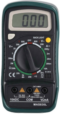 AMAZEE MAS830L Digital Multimeter With measuring probes to measure the voltage, current, resistance etc Digital Multimeter(2000 Counts)