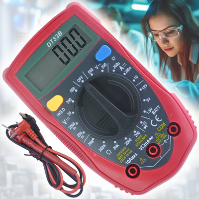 JMALL LCD DT33B Display Digital Multi-Meter Multimeter Digital Multimeter(Multicolor 2000 Counts)