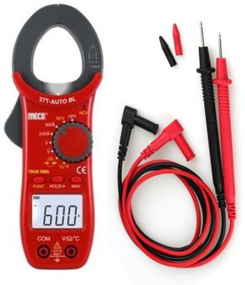 MECO Instrument 27T Auto 400A AC Auto Ranging 3½ Digit2000Counts Clampmeter 1 Year Warranty Digital Multimeter(Red 2000 Counts)