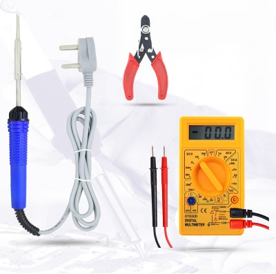 Hillgrove HGCM374M1 High Quality 25W Soldering Iron with Digital Multimeter, Wire Cutter Digital Multimeter(Multicolor 2000 Counts)