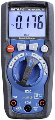 Metravi High-Precision Digital Multimeter 4000 Count with Ip 67 Dust & Flashlight Digital Multimeter(Blue 2000 Counts)