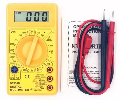 SIGMA New Best Compact DMM 830D Digital Multimeter(Yellow 2000 Counts)
