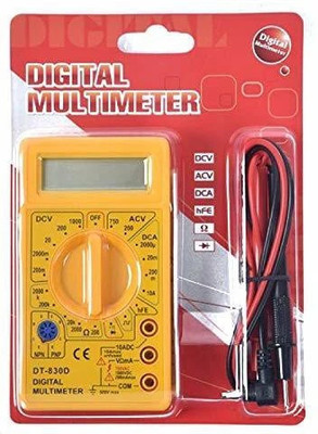BALRAMA Digital Multimeter DT830D Yellow LCD Display Digital Multi-Meter Digital Digital Multimeter(Yellow 9999 Counts)