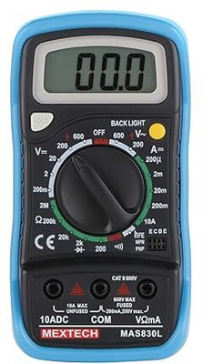 Mextech 801L Digital Multimeter(Blue, Black 2000 Counts)