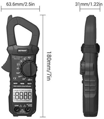 Metravi METRAVIDT-115 Digital Multimeter(Black 6000 Counts)