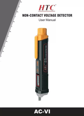 HTC AC VI Voltage Detector Non Contact Voltage Tester 12 1000V AC Digital Multimeter(Yellow 2000 Counts)